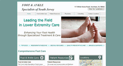 Desktop Screenshot of footandanklesj.com