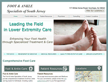 Tablet Screenshot of footandanklesj.com